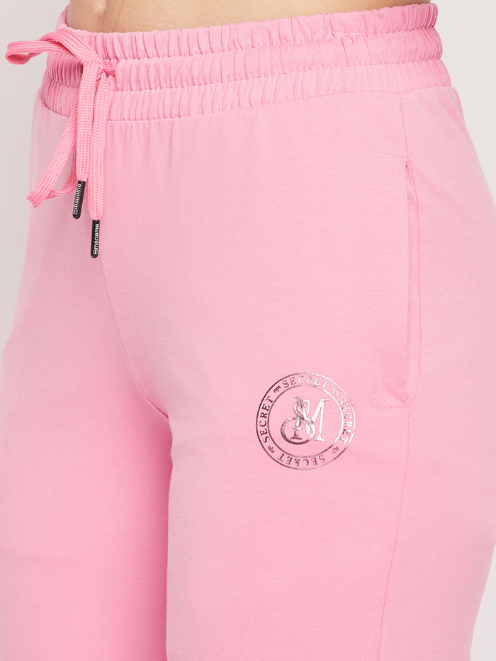 Msecret Pink Cotton Flared Track Bottom