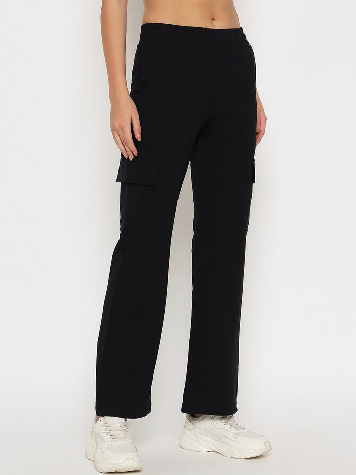 mSECRET Straight Black Cargo Track Bottoms