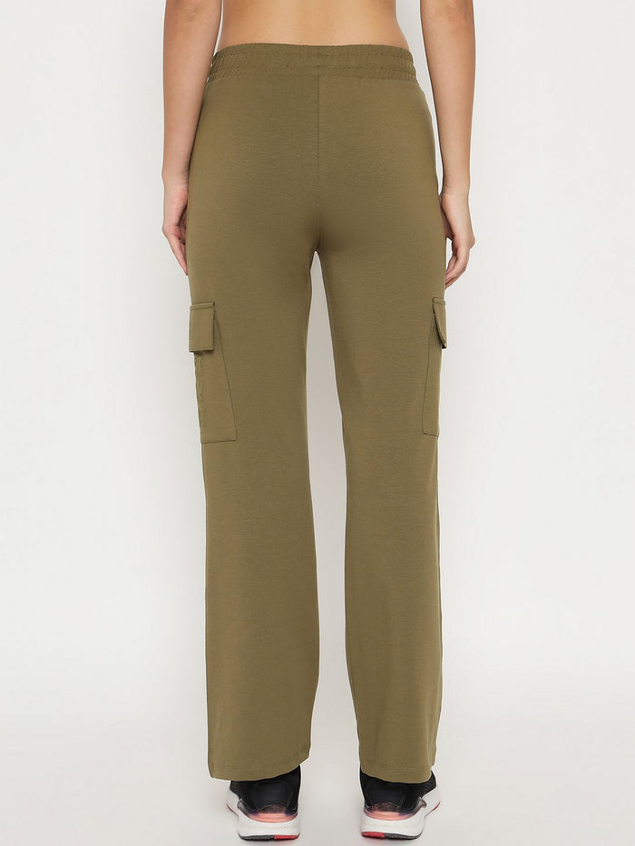 mSECRET Straight Olive Green Cargo Track Bottoms
