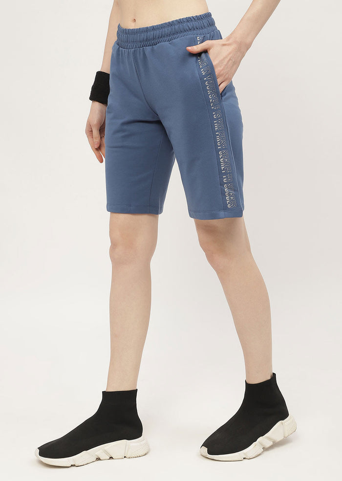 mSECRET Typography Blue Boxer Shorts