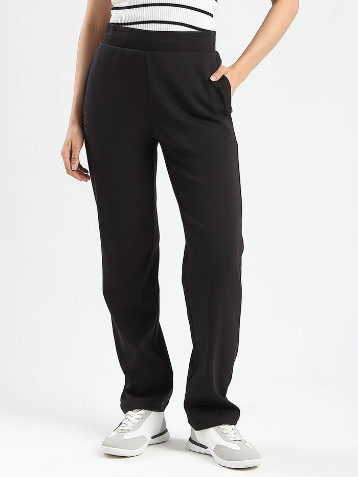 mSECRET Zip Pocket Black Cotton Blend Track Bottoms