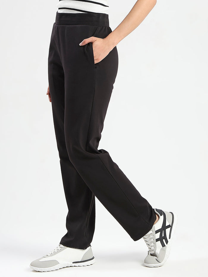 mSECRET Zip Pocket Black Cotton Blend Track Bottoms