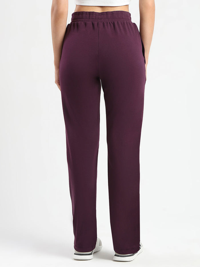 mSECRET Zip Pocket Dark Purple Cotton Blend Track Bottoms