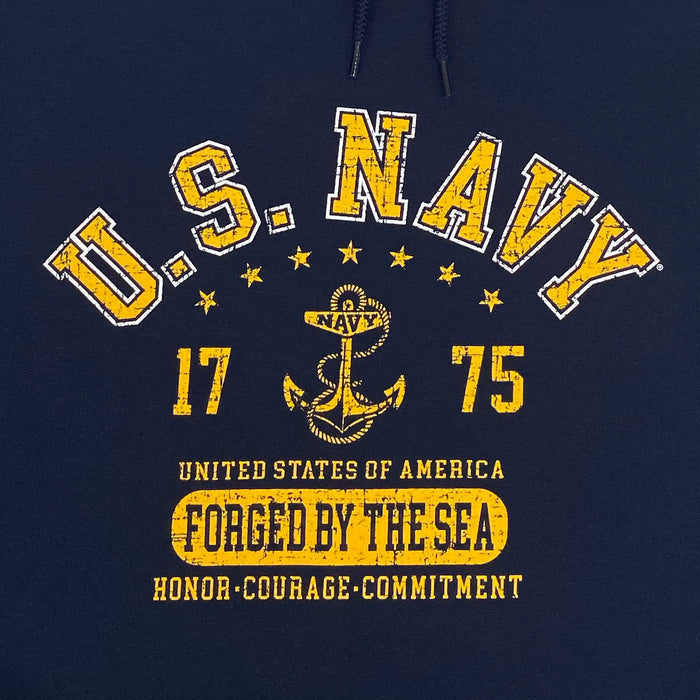 Navy Distressed Forged ByThe Sea Hood (Navy)
