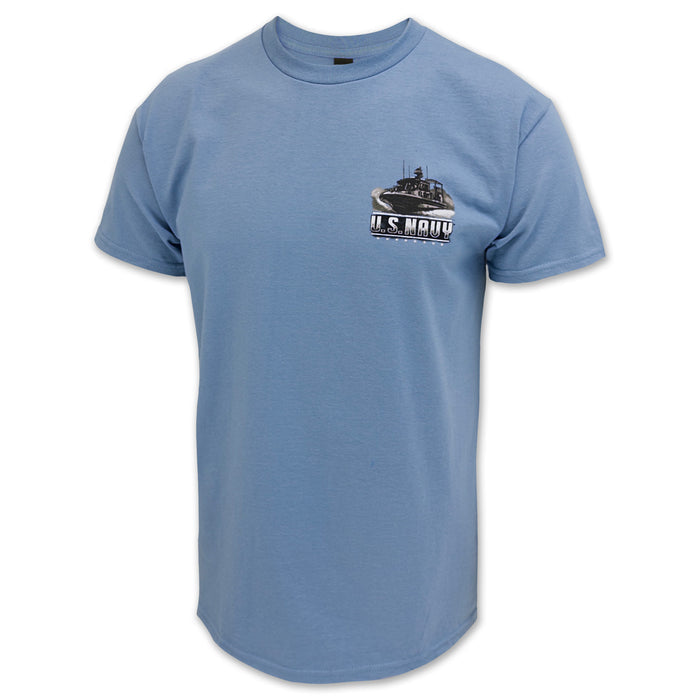 Navy These Colors Don't Run Flag T-Shirt (Stone Blue)