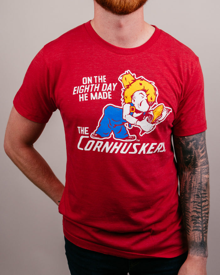 Red Nebraska Cornhuskers 8th Day Vintage T-Shirt Front