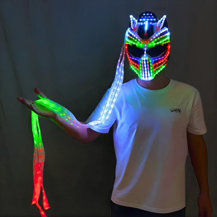 Neon Predator LED Mask (Performer Grade)