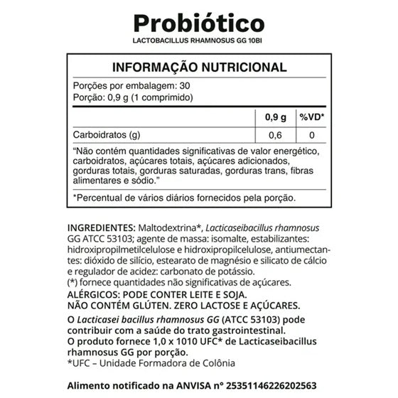 OCEAN DROP | Probiótico Lacticaseibacillus Rhamnosus (30 Comprimidos)