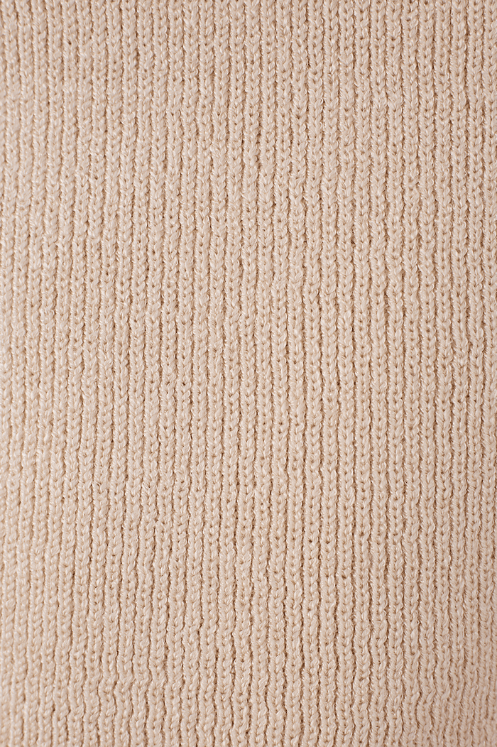 Off-White High Neck Ribbed Tricot Blouse_6