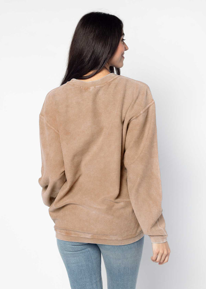 Ohio State Buckeyes Women's Latte Corded Sweatshirt