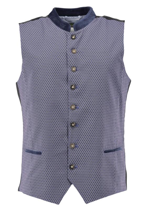 OS Trachten Men's Vest "Kelvin" blue (46-56)