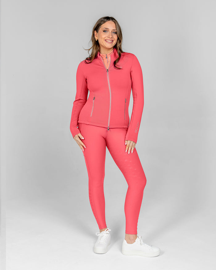 Palm Summer Jacket - Hot Coral
