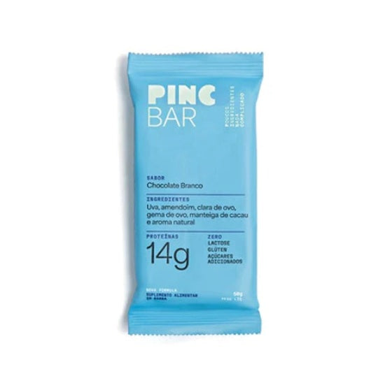 PINCBAR | Barra de Proteína Sabor Chocolate Branco (50 gramas)