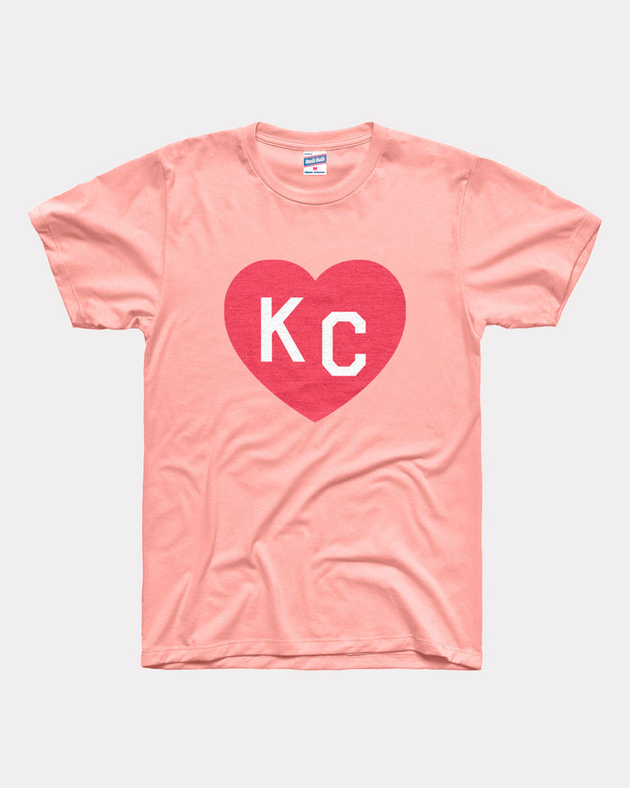 Pink & Red Unisex KC Heart T-Shirt
