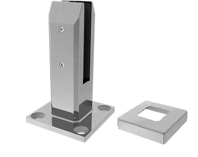 Pool Fence Spigot Madrid, Base plated square spigot, with domical cover. - Image 2