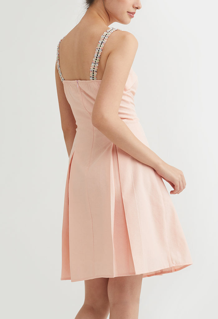 Poppet Pleated Mini Dress