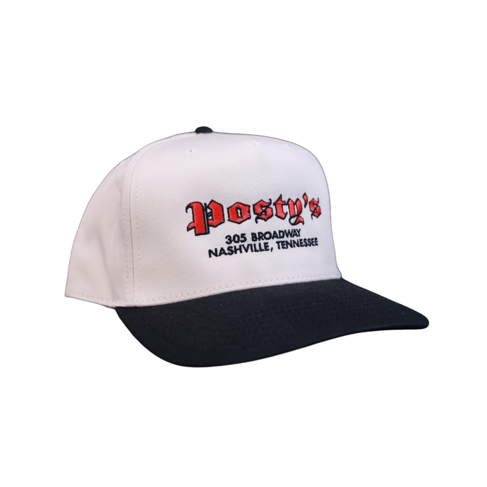 Posty's Cream /Black Logo Hat