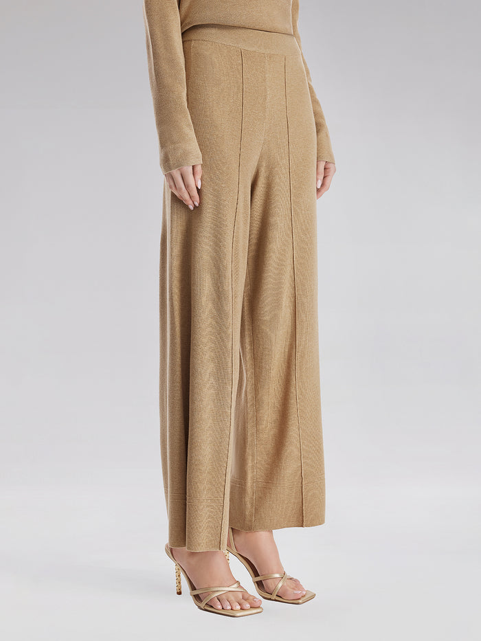 Premium Cashmere Wide-Leg Trousers