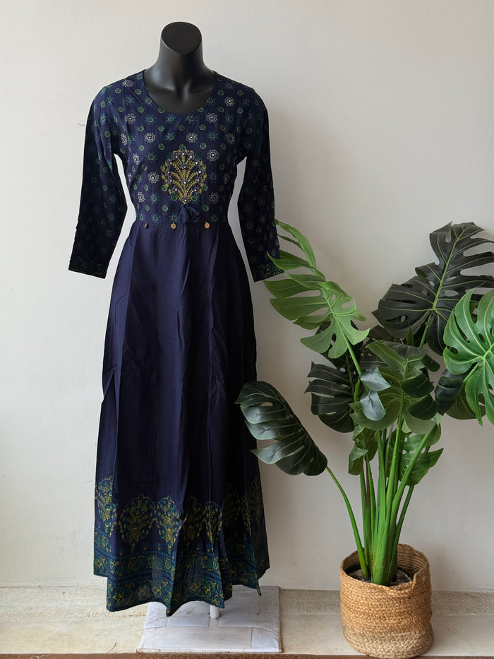 Printed Rayon Anarkali kurti