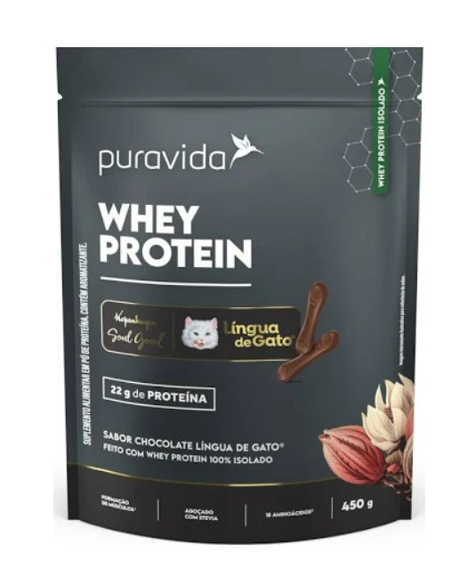 PURAVIDA | Whey Isolado Sabor Língua de Gato (450 Gramas)