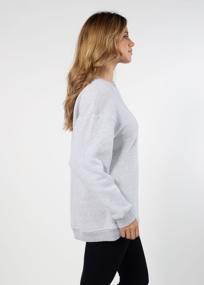 Purdue Boilermakers Women's Heather Grey Warm Up Crew Sweatshirt
