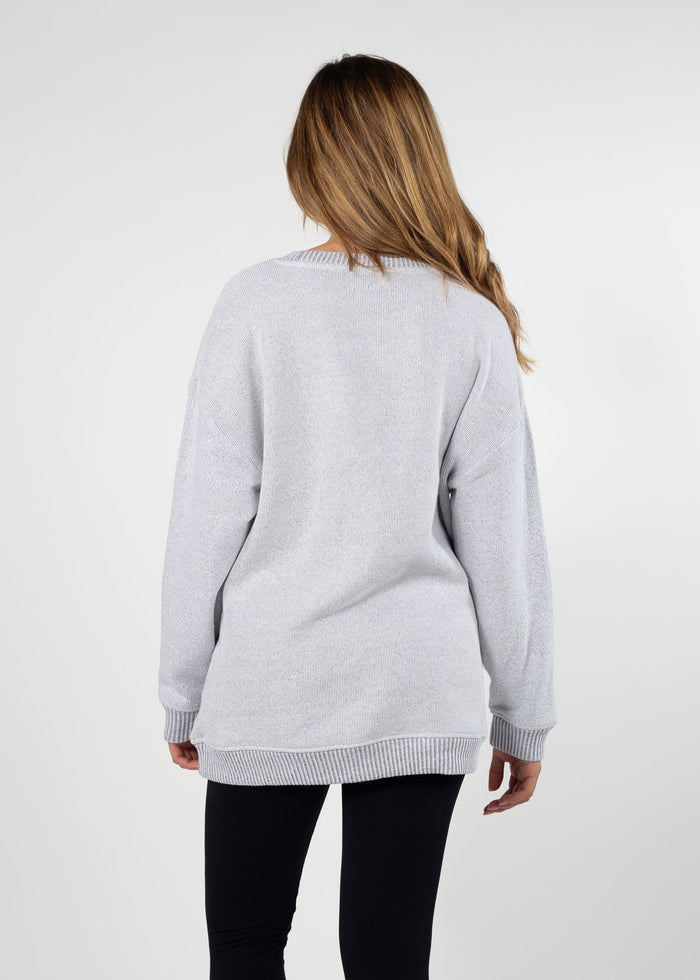 Purdue Boilermakers Women's Heather Grey Warm Up Crew Sweatshirt