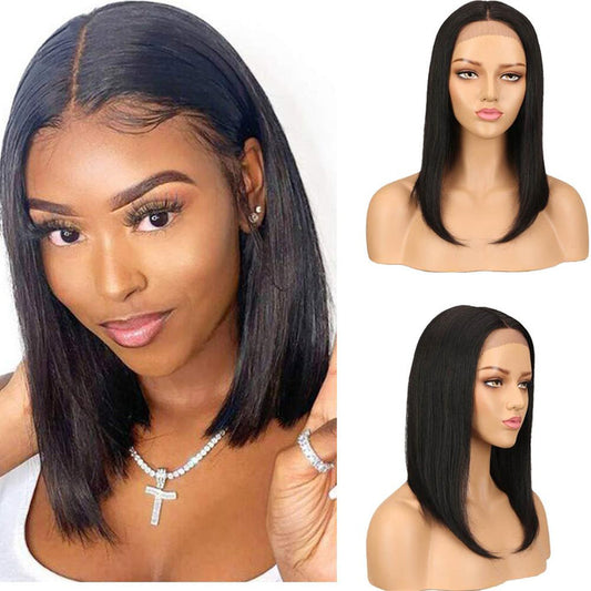 16 inch short straight bob wigs for black women