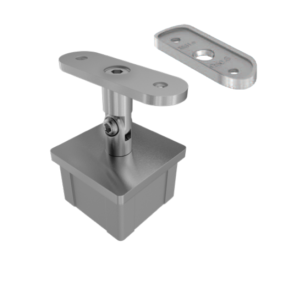 Rail support with saddles for 50mm square tube - Image 2