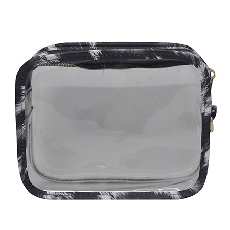 clear stadium bag, concert crossbody bag, stadium approved purse, see through bag, transparent crossbody, clear PVC bag, game day clear bag, clear shoulder bag, festival approved bag, stadium security bag, sports event clear purse, concert see through bag, adjustable strap clear bag, thick PVC stadium bag, stadium fashion bag, clear purse with strap, gold accent clear bag, faux leather trim clear bag, stadium regulation bag, concert ready crossbody bag, clear handbag for events