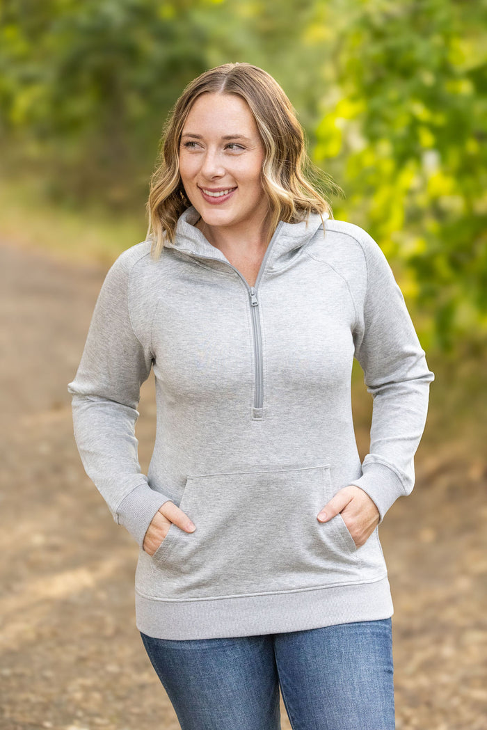 Scuba HalfZip Hoodie - Gray by Michelle Mae