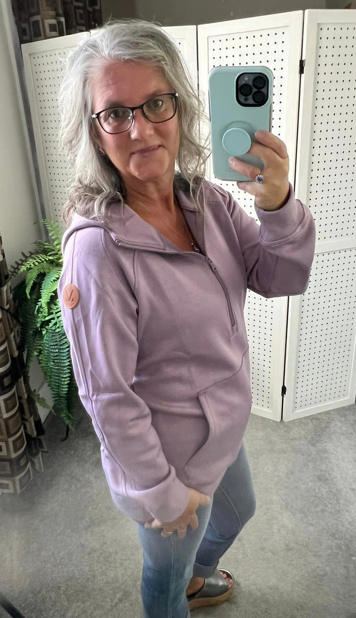 Scuba HalfZip Hoodie - Lavender by Michelle Mae