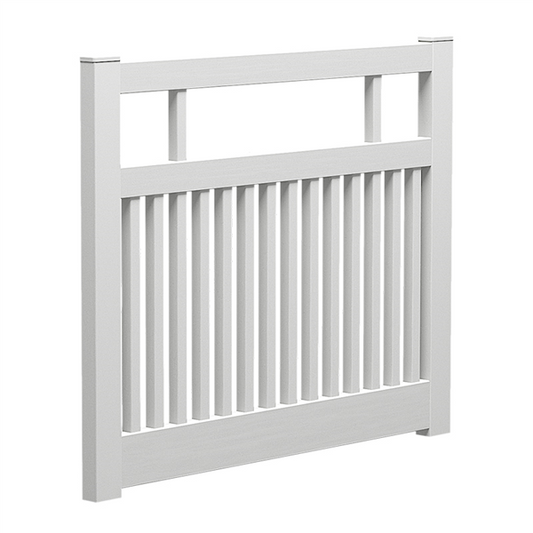Semi privacy gate 1500MM WIDE 1200MM HIGH Hamptons gate PVC, - Image 1