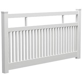 Semi privacy panel kit Hamptons fence panel 2388 x 1200mm PVC, - Image 1
