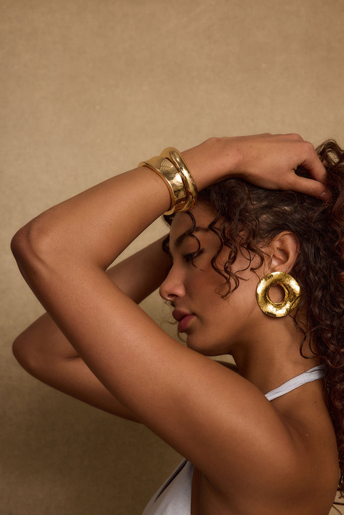 Lifestyle shot of the piece styled for day-to-night versatility.