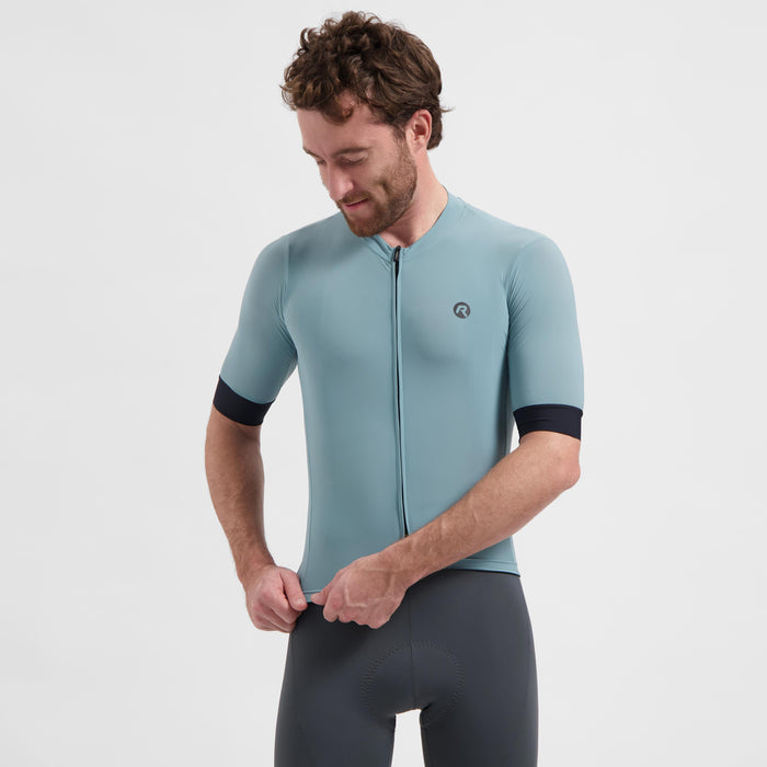 Rogelli Signature fietsshirt heren nautilus korte mouw gedragen voorkant.