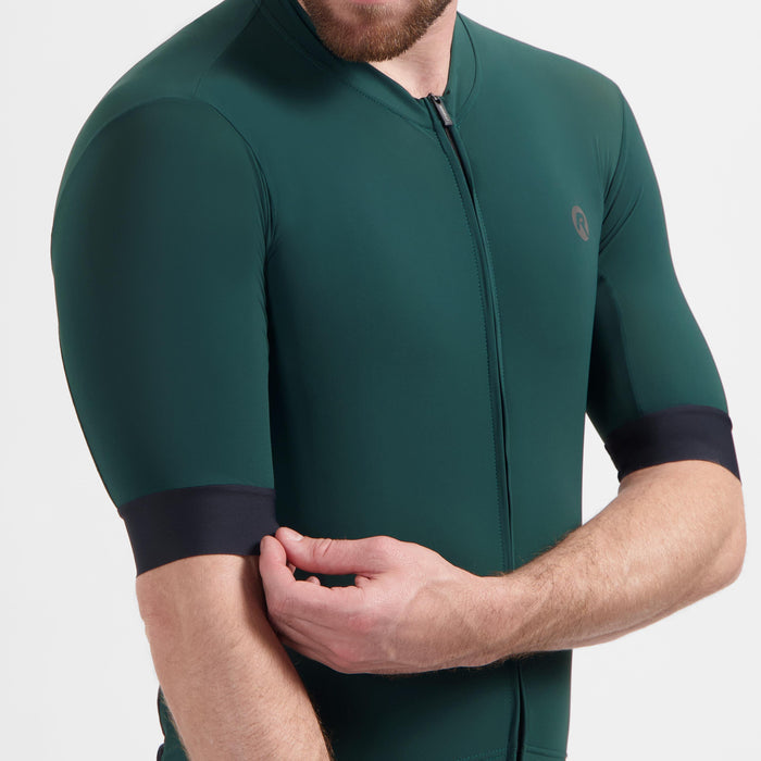 Detail van Rogelli Signature fietsshirt heren ranger korte mouw.