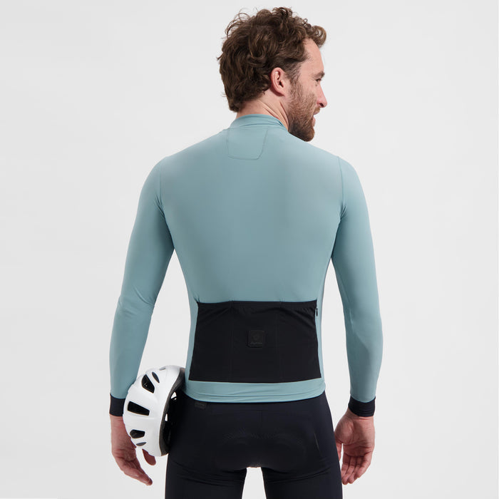 Rogelli Signature Light fietsshirt heren nautilus gedragen achterkant.