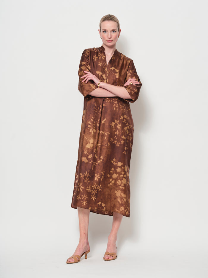 Silk Pop-Over Dress