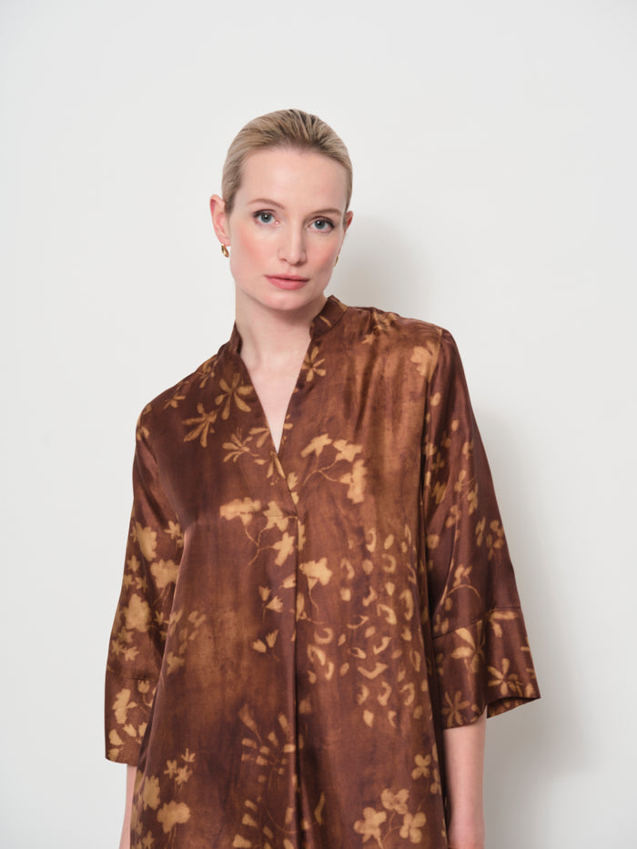 Silk Pop-Over Dress