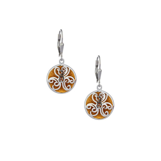 Silver with 22k Gold Gilding Faerie Pool Earrings