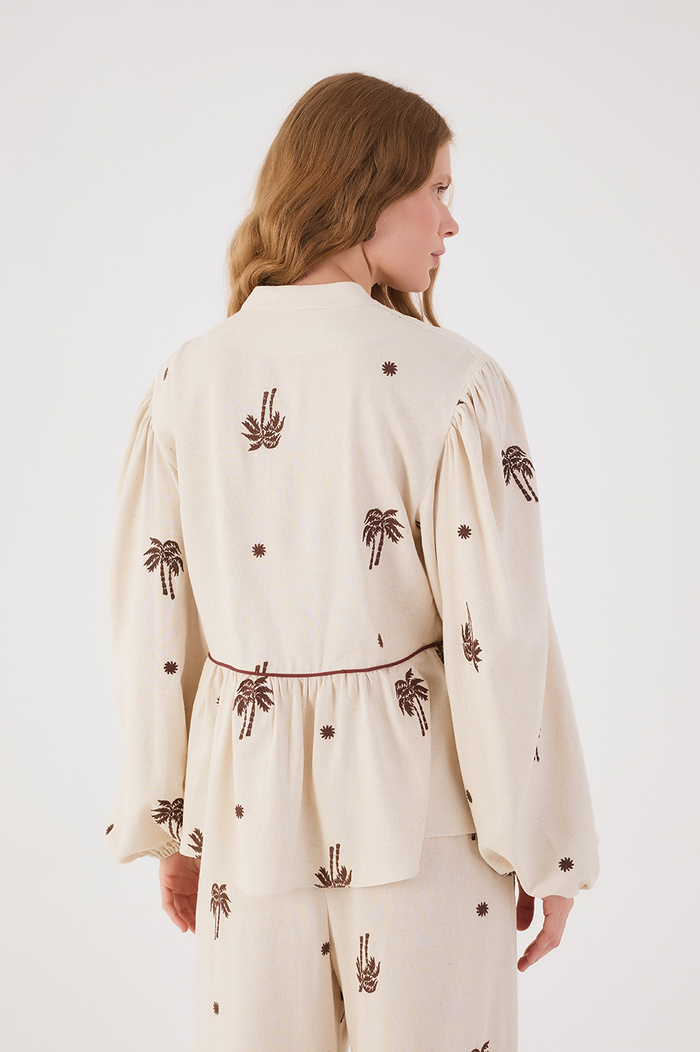 Sol Rio Embroidered Peplum Blouse_5