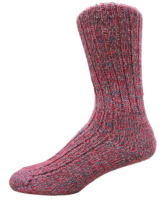 Pink Heather - Connemara Wool Socks / Medium