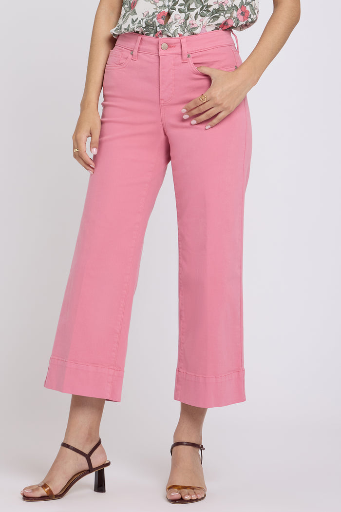 Teresa Wide Leg Ankle Jeans - Desert Rose