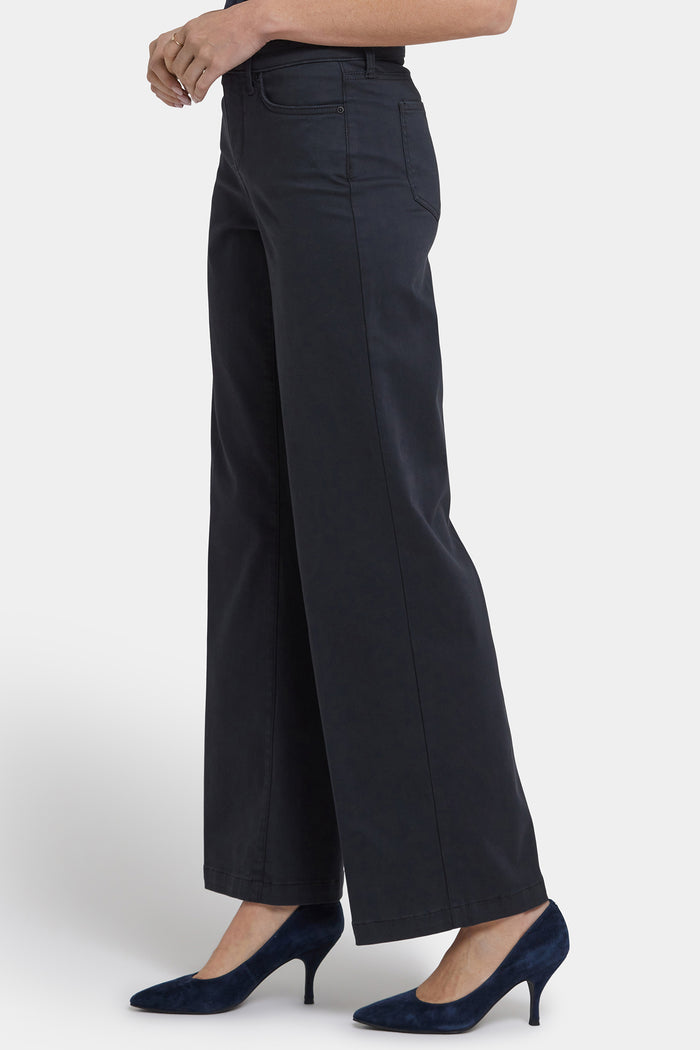 Teresa Wide Leg Jeans - Washed Black