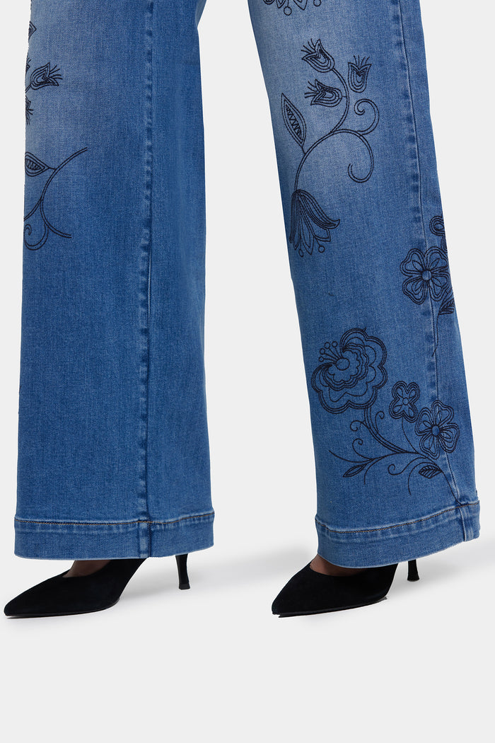Teresa Wide Leg Jeans - Water Canyon