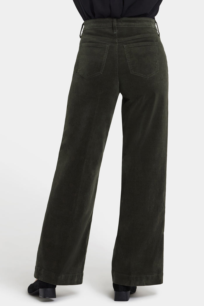 Teresa Wide Leg Pants - Vine Leaf