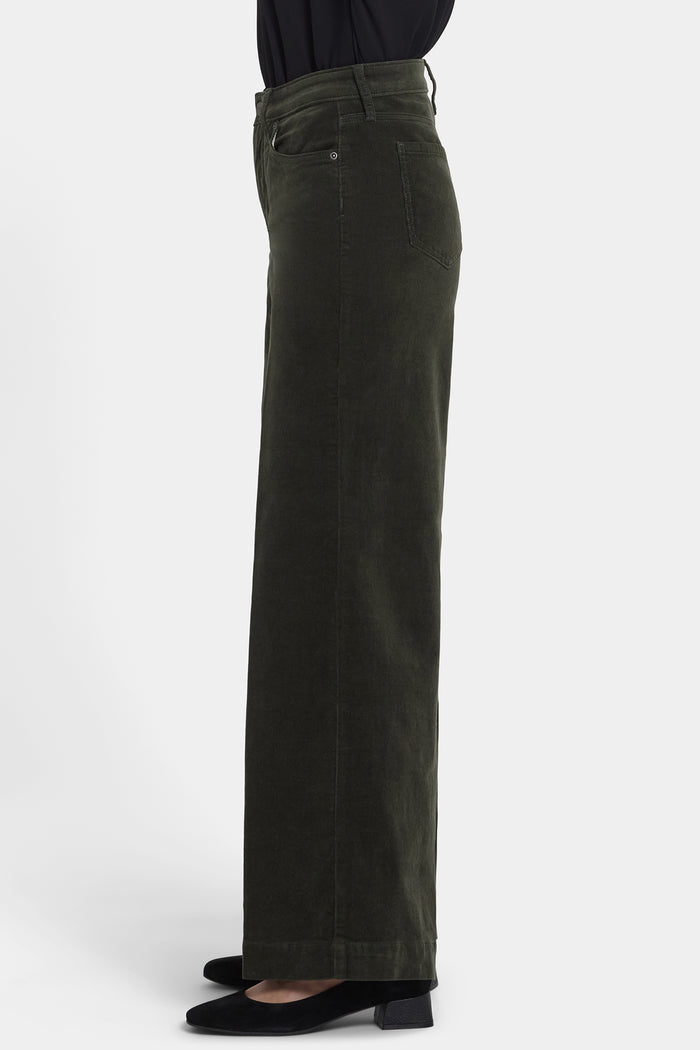 Teresa Wide Leg Pants - Vine Leaf