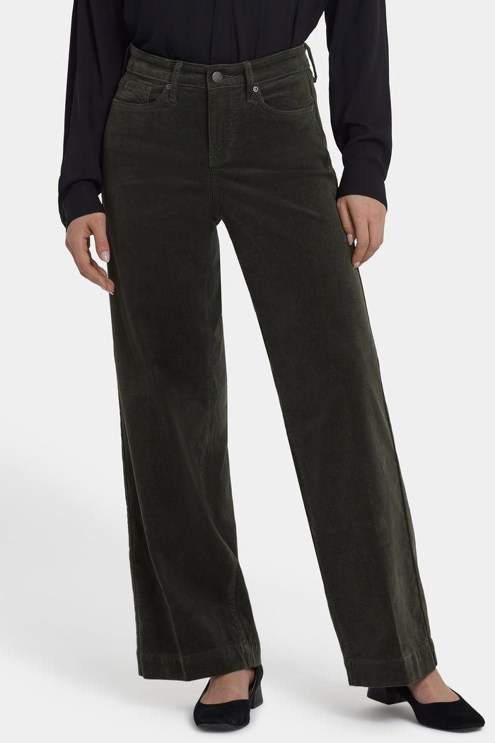 Teresa Wide Leg Pants - Vine Leaf