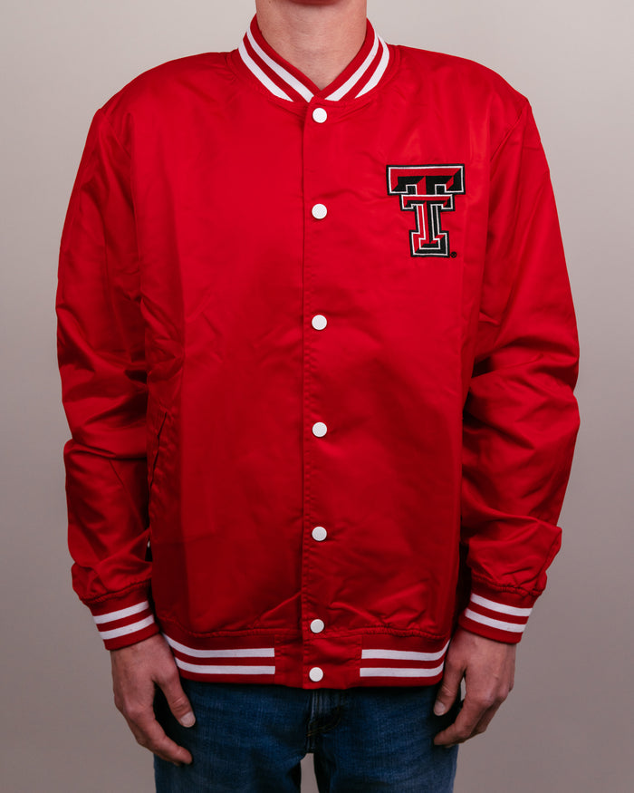 Red Texas Tech Red Raiders Vintage Varsity Jacket Front