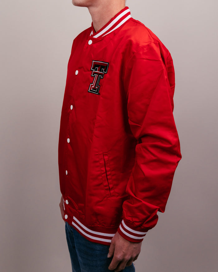 Red Texas Tech Red Raiders Vintage Varsity Jacket Side